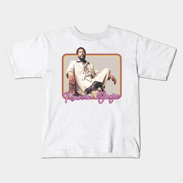 Marvin Gaye /// Retro 70s Fan Art Design Kids T-Shirt by DankFutura